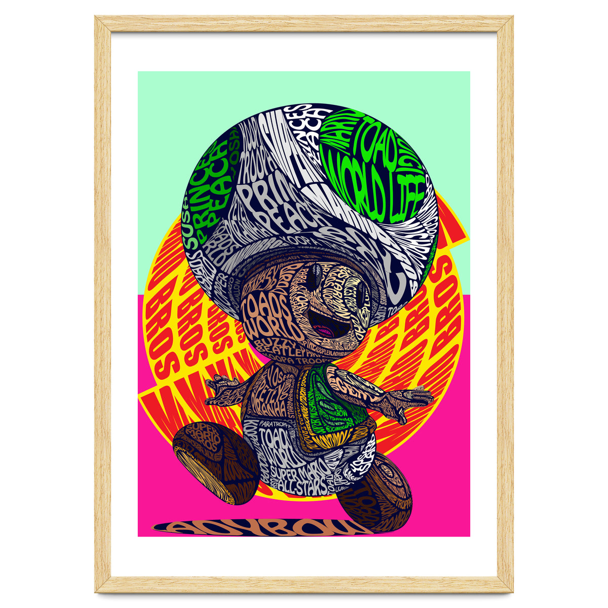 Toad Mushroom Cartoon Pop Art