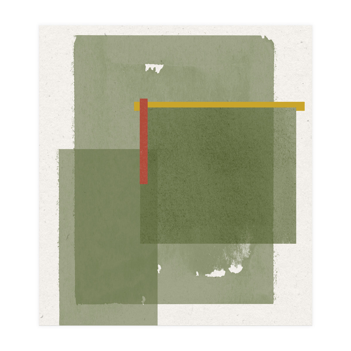 GREEN WATERCOLOR SHAPES NO.2 (Print Only)