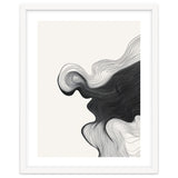Abstract Black And White Wavy Lines Flowing Organic Shape thumbnail