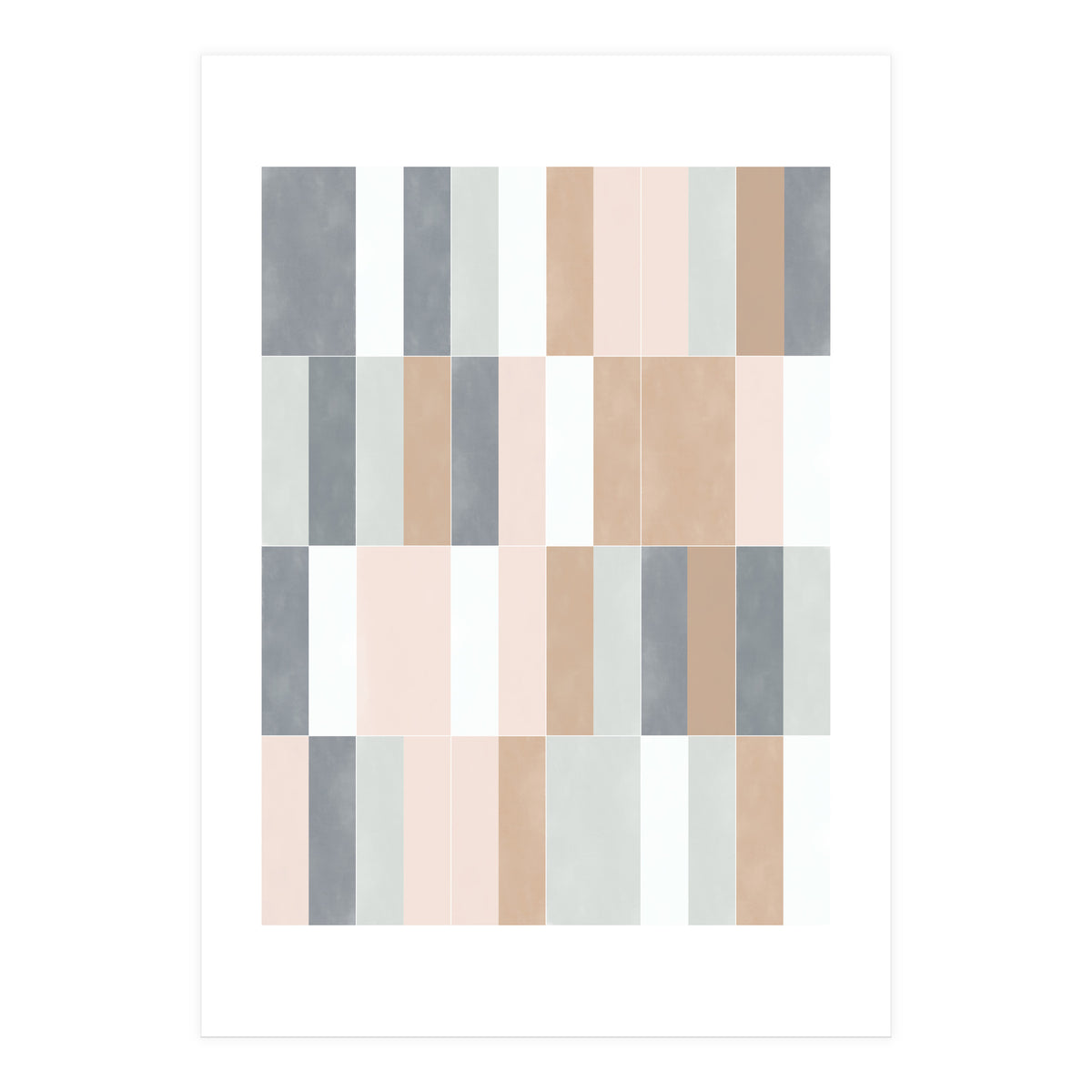 Muted Pastel Tiles 02 (Print Only)