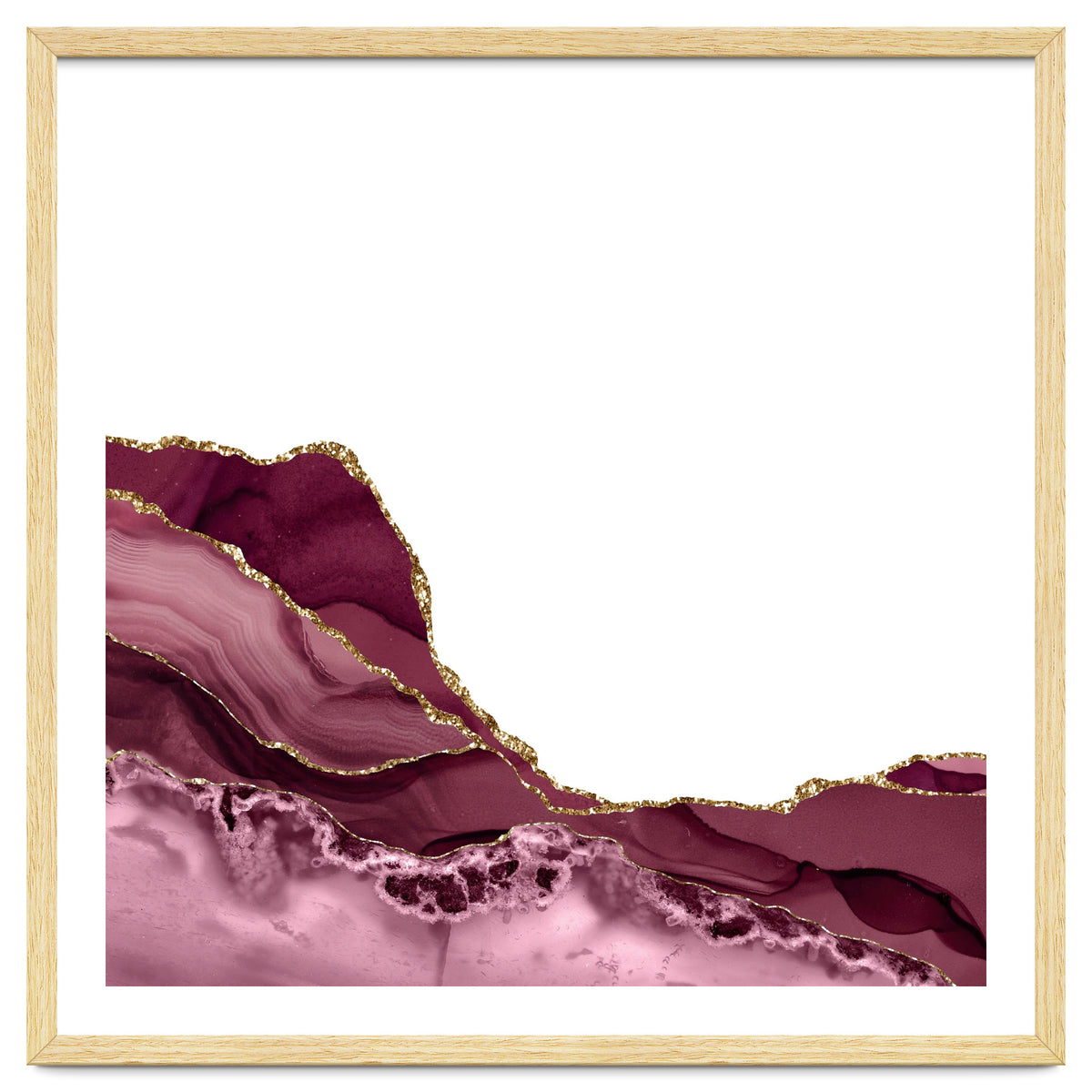Burgundy & Gold Agate Texture 23