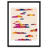 Totem Clouds, Colorful Sky Vibrant Eclectic Bohemian, Abstract Positivity Good Vibes Boho Contemporary Modern Painting thumbnail