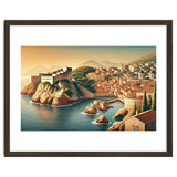 Vintage Croatia, Dubrovnik Coastal Poster thumbnail