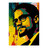 Malcolm X Colorful Abstract Art (Print Only) thumbnail