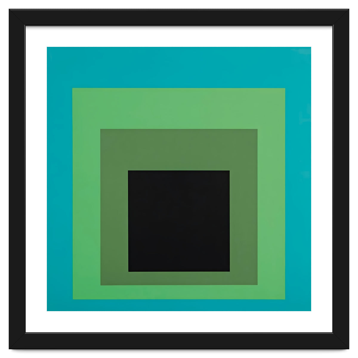 JOSEF ALBERS - HOMAGE TO THE SQUARE GREEN BLACK