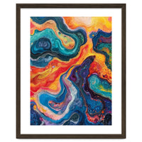 Vibrant Fluid Acrylic Pour Abstract Art