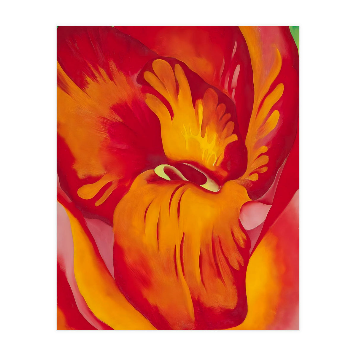 Georgia O’Keeffe – Canna Red and Orange (1926) | Vibrant Modernist Floral Painting in Bold Organic Forms (Print Only)