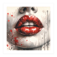 Watercolor Woman Lips #2 (Print Only)
