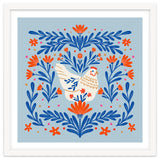 Blooming Chicken Blue And Orange thumbnail