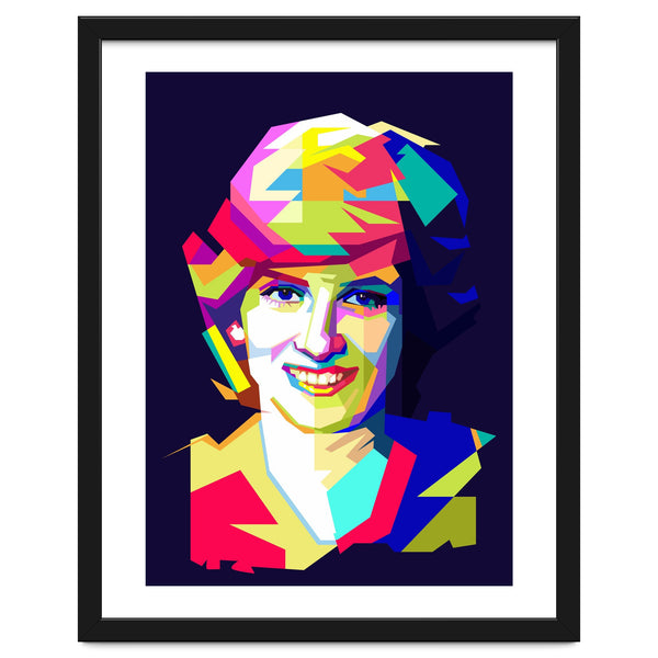 Lady Diana Princes Of Wales Pop Art WPAP Art Print by Artkreator | arthaus