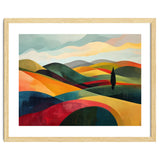 Abstract Tuscan Hills Landscape Painting thumbnail
