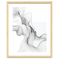 Abstract Black And White Flowing Lines