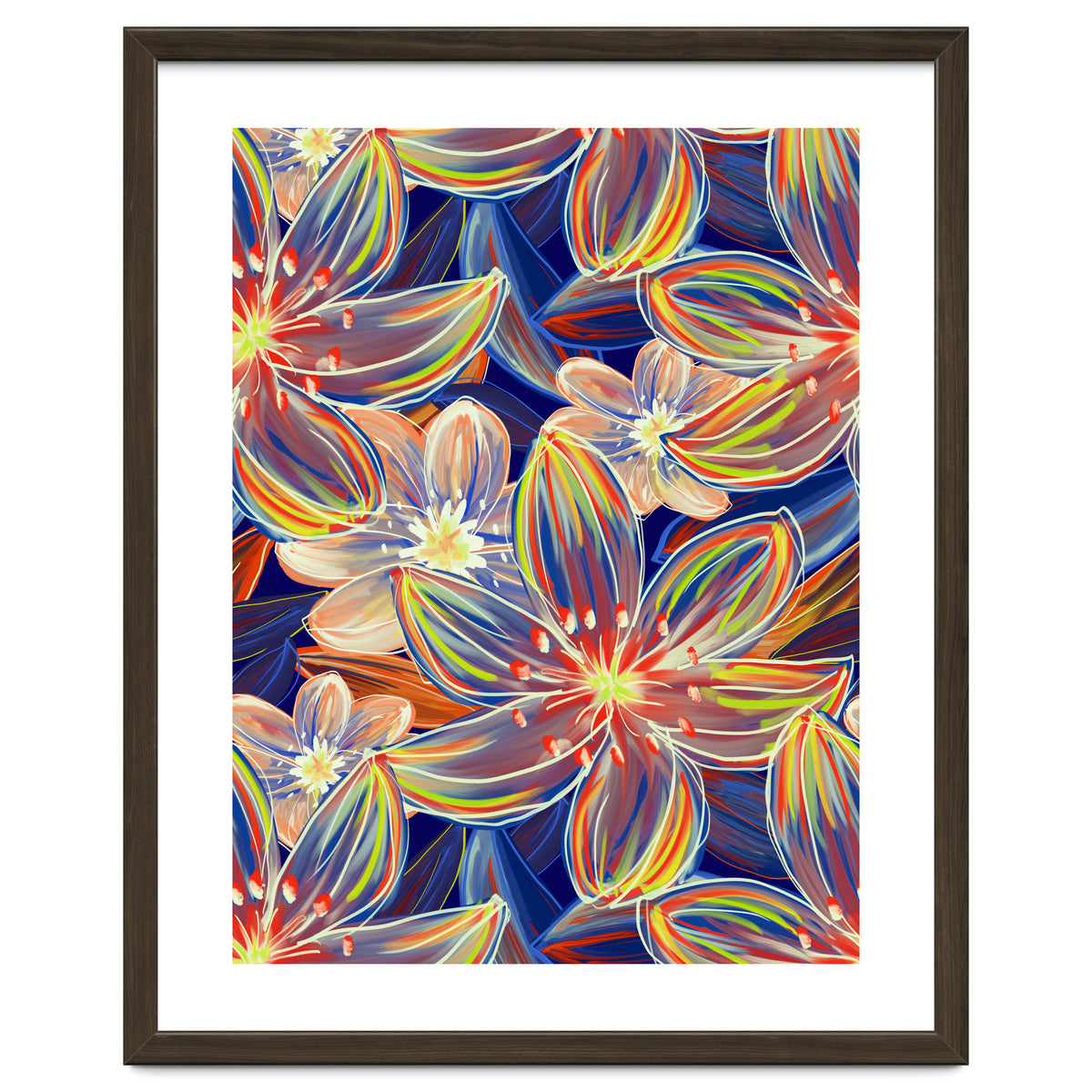 Fluo Bloom Orange & Blue