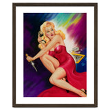 Pinup Girl With A Knife In Self Defense Pose thumbnail
