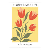 Amsterdam Flower Market - Modern Colorful Botanical Print (Print Only) thumbnail