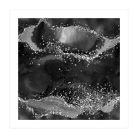 Black Glitter Agate Texture 05 (Print Only)