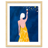 Pour Me Some Magic, Moon Stars Night Sky, Bohemian Woman Positivity Hope Miracle, Wine Holidays New Years Eclectic Gifts thumbnail