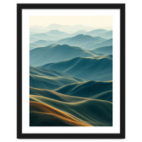 Minimalist Misty Mountain Landscape Wall Art