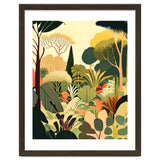 Pastel Garden, Botanical Nature Plants Jungle, Bohemian Eclectic Forest Illustration thumbnail