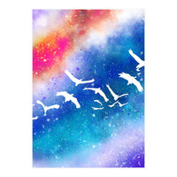 Spread Your Wings, Birds Freedom Fly Painting (Print Only)