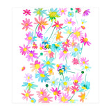 Daisies Spring Floral Pastel Watercolor (Print Only) thumbnail