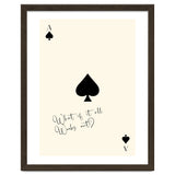 Ace of Spades Motivational Card Print, What If It All Works Out Poster thumbnail
