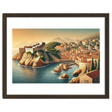 Vintage Croatia, Dubrovnik Coastal Poster thumbnail
