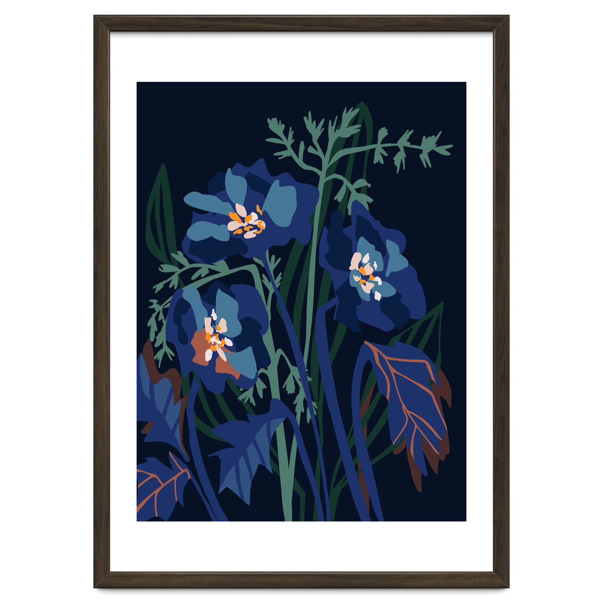 Wild Flowers Dark Midnight