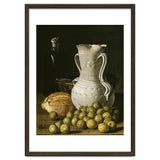 Luis Egidio Meléndez: 'Still Life with Small Pears, Bread, White Pitcher, Glass Bottle, and.., 1760. thumbnail