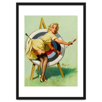Pinup Sexy Girl On A Target