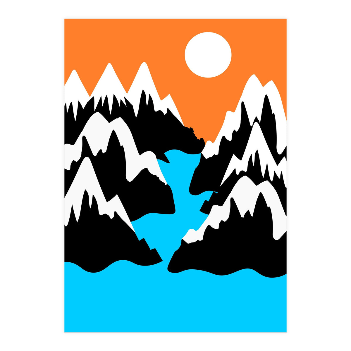 Mountainous River Mouth (Print Only)