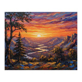 Sunset Over the Valley Peaks (Print Only) thumbnail