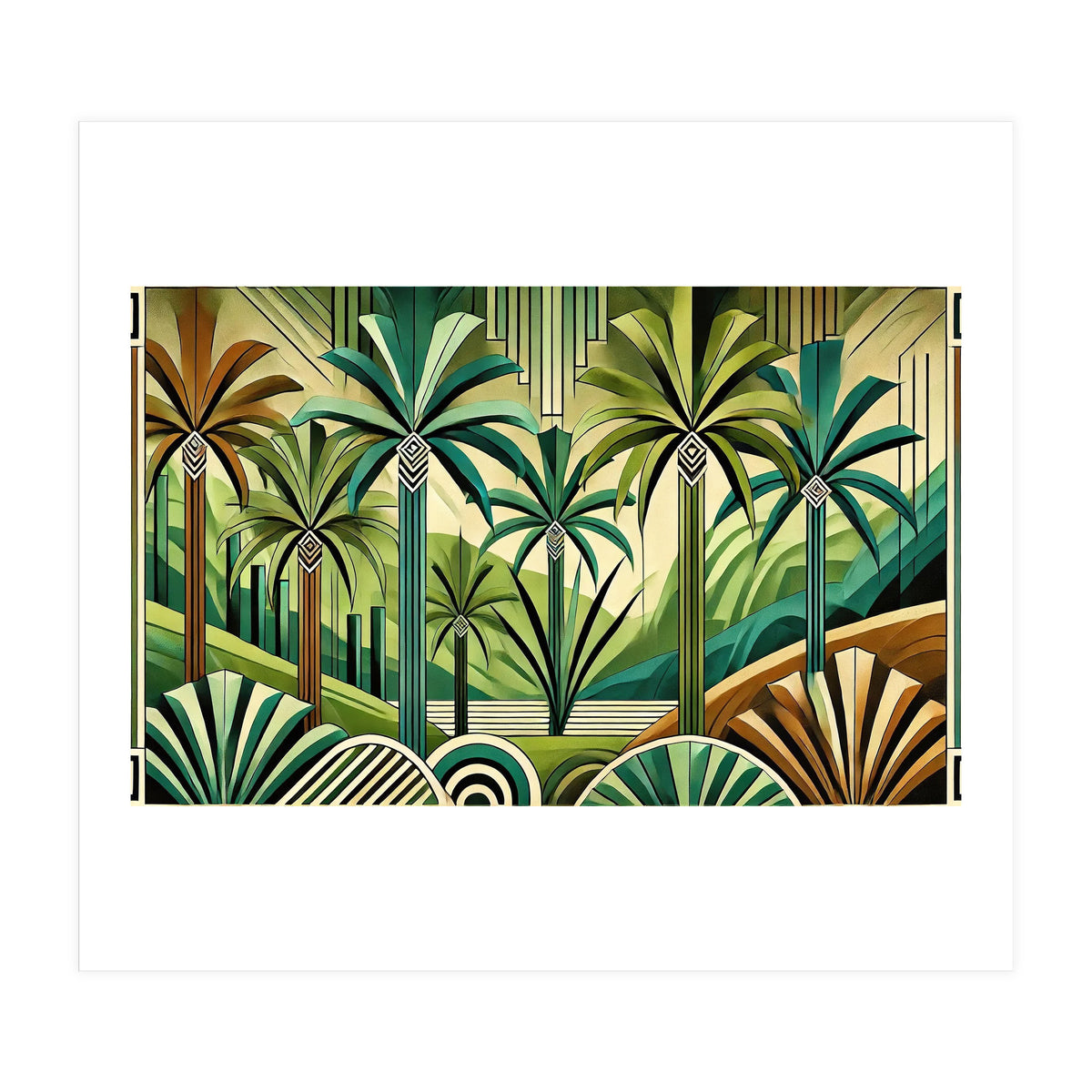 Tropical Art Deco Oasis (Print Only)