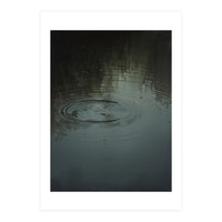 Moody Rain Puddle Ripples Oil Painting (Print Only)