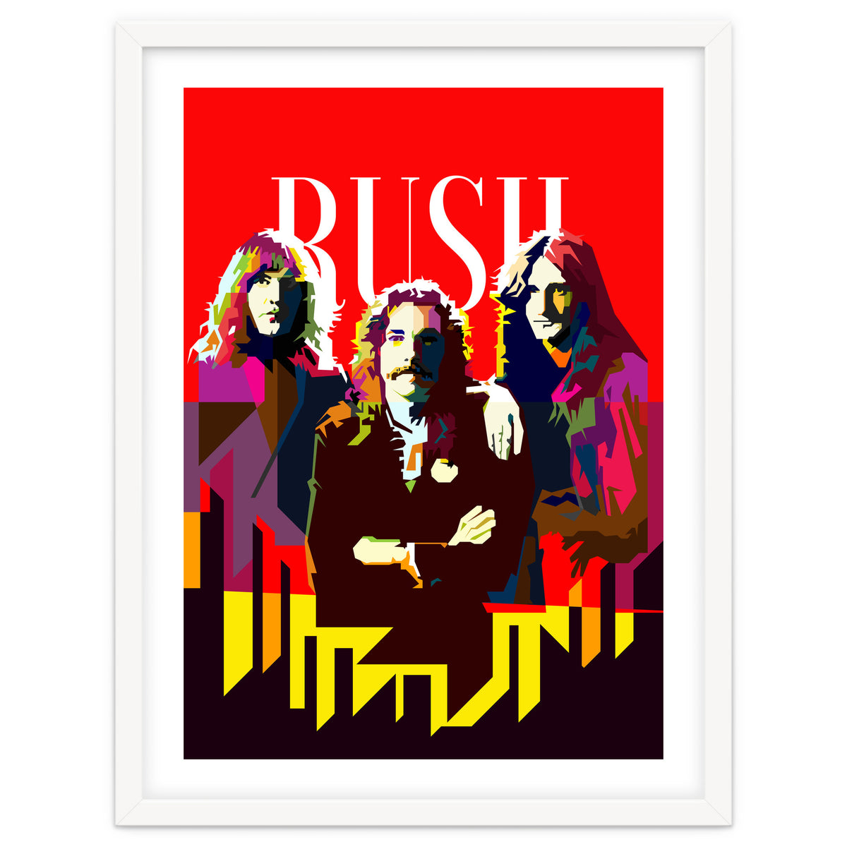Rush Progressive Rock Pop Art WPAP