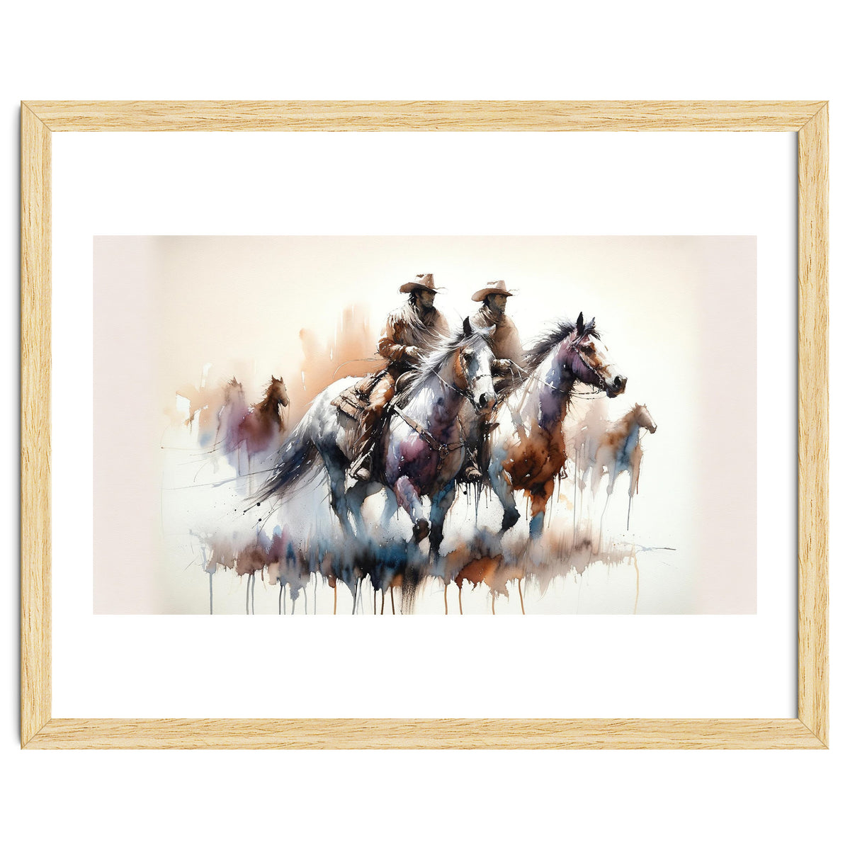 Cowboy Riders On Horses