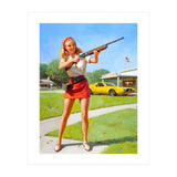 Pinup Shooting Girl (Print Only) thumbnail