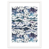 Watercolor Landscape Blue Mountains thumbnail