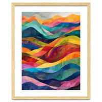 Vibrant Abstract Ribbon Landscape Art