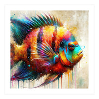 Colorful Tropical Fish Portrait (Print Only)