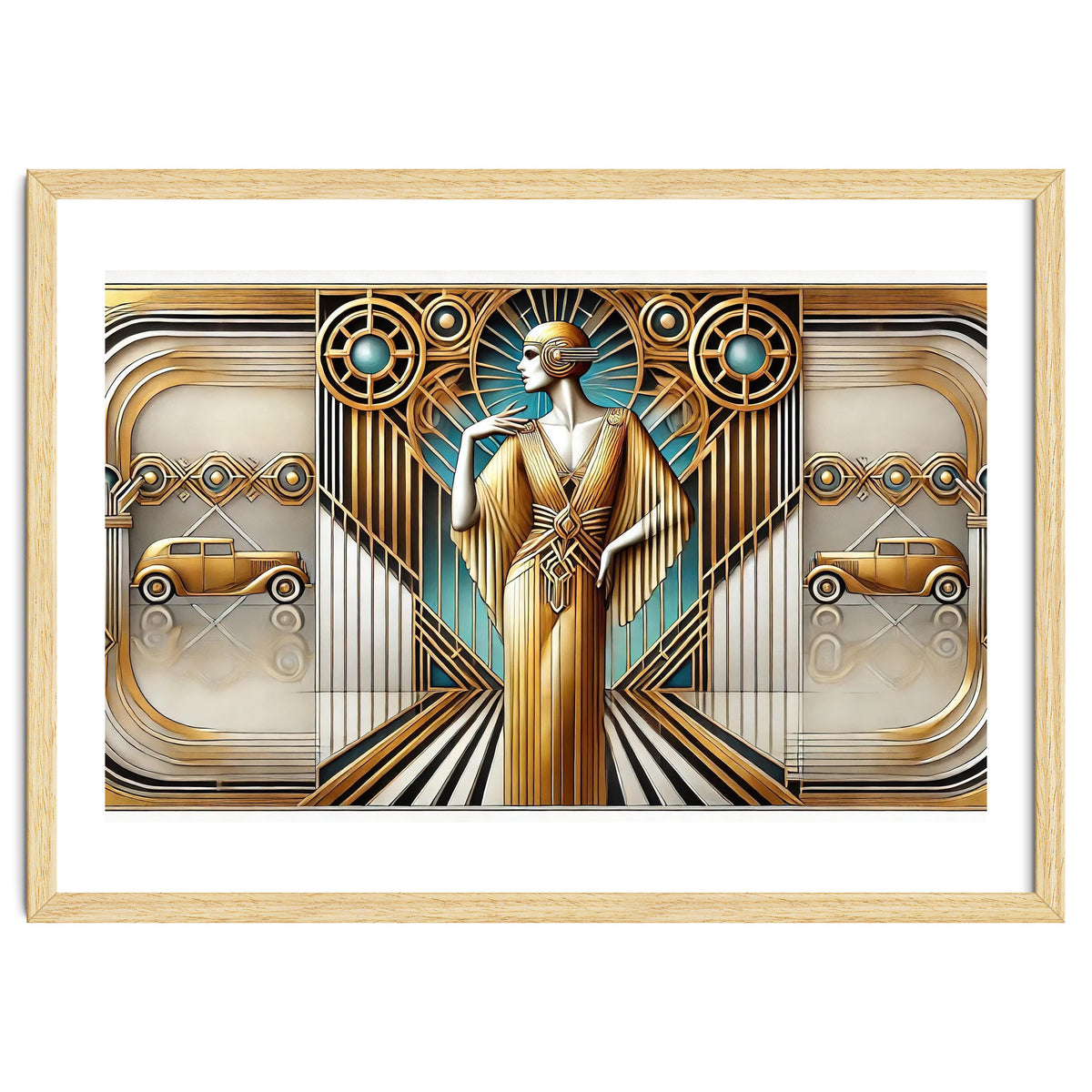 Gatsby Woman Art Deco Scene