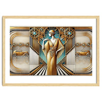 Gatsby Woman Art Deco Scene