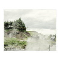 A natural hot spring landscape where steam rises - Iceland  (Print Only)