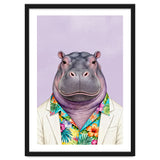 Hippopotamus in Gangster Havana Shirt thumbnail