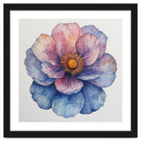 Ethereal Bloom: Watercolor Petals in Indigo and Rose thumbnail