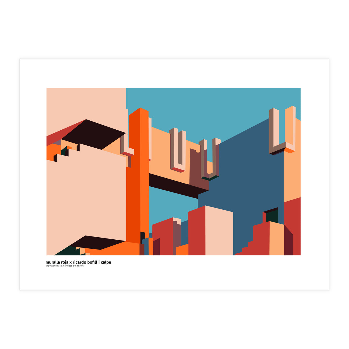 la Muralla Roja by Ricardo Bofill - Calpe (Print Only)