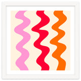 Squiggly Lines - orange, pink and cream thumbnail