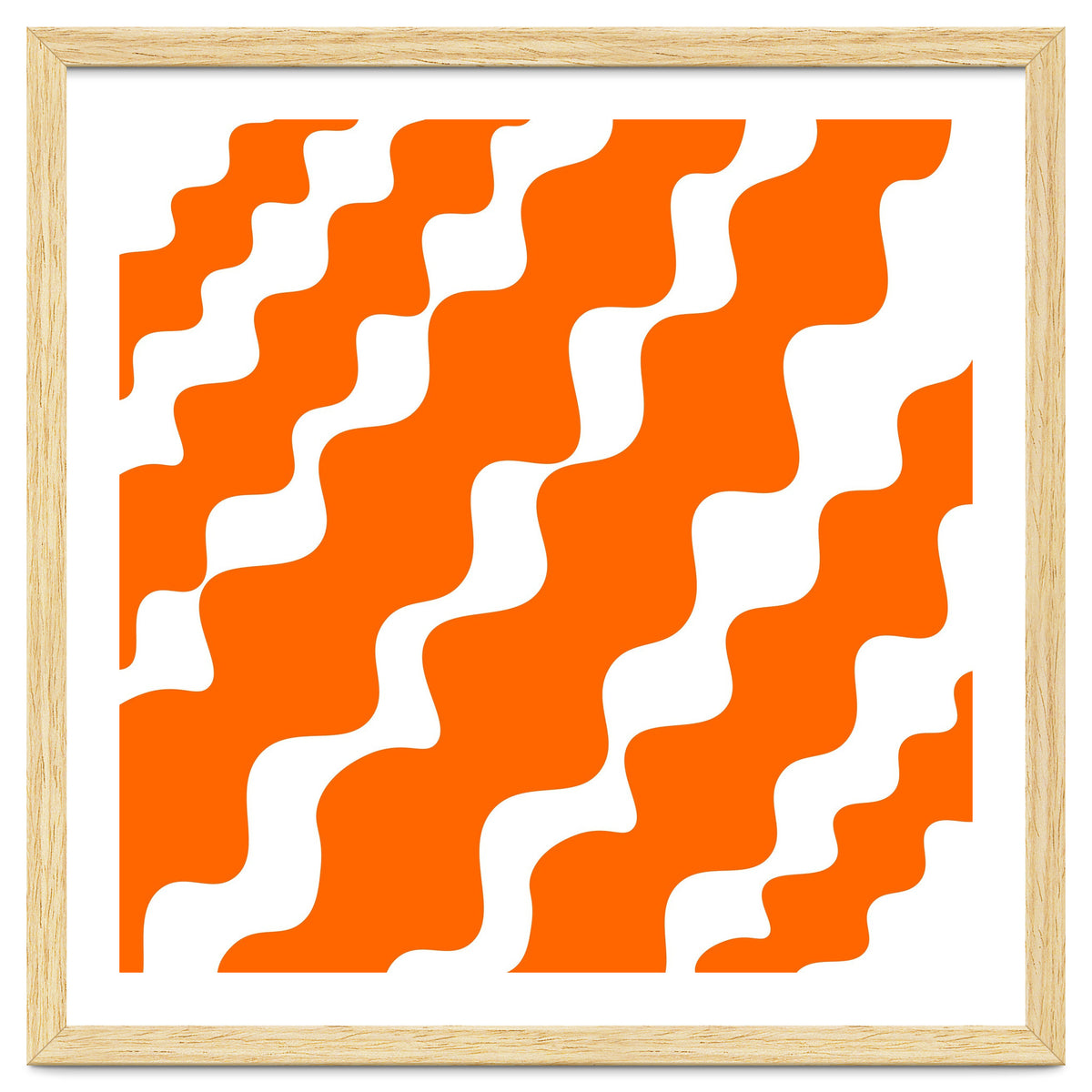 Slanting Orange Wavy Pattern