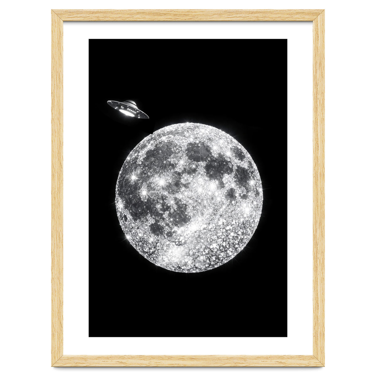 Diamond moon and UFO