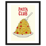 Pasta Club Illustration, Spaghetti and Tomatoes Art Print for Kitchen Wall Decor thumbnail